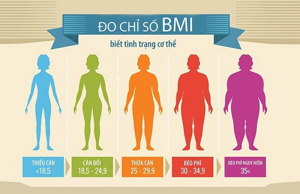 Bảng phân loại và đánh giá chỉ số BMI ở nam nữ trưởng thành