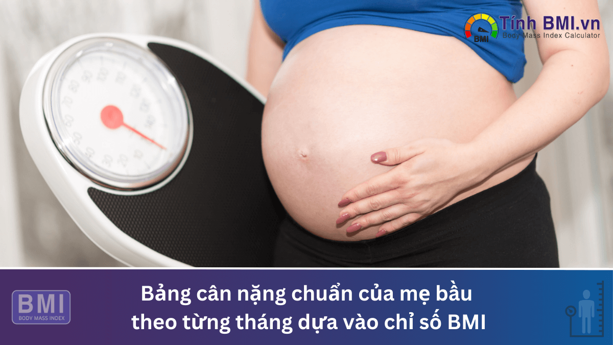 Bảng tăng cân nặng chuẩn của mẹ bầu theo từng tháng dựa vào chỉ số BMI