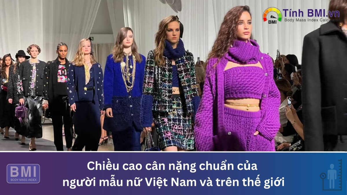 Chiều cao cân nặng chuẩn của người mẫu nữ Việt Nam và trên thế giới