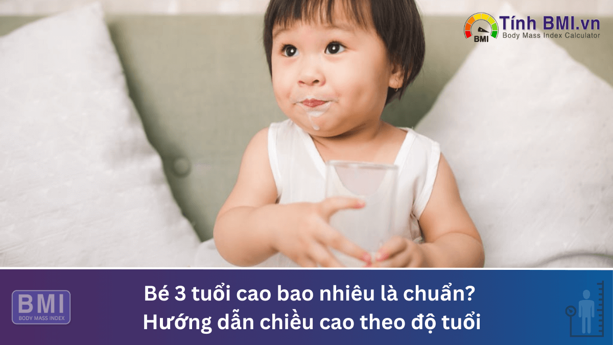 Bé 3 tuổi cao bao nhiêu là chuẩn