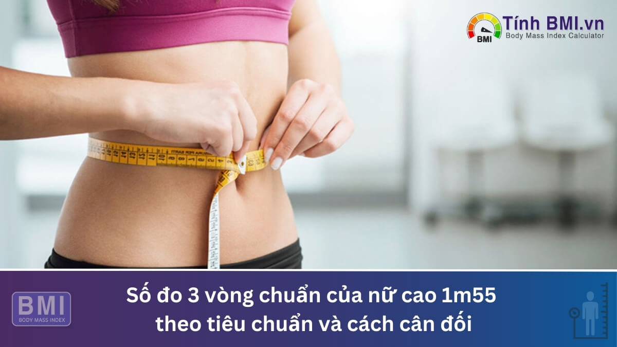 Số đo 3 vòng chuẩn của nữ cao 1m55